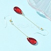 Electroplated 304 Stainless Steel Resin Dangle Earrings EJEW-Z129-06G-01-3