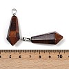 Dyed & Heated Natural Red Tiger Eye Pointed Pendants X-G-I314-02P-11-6