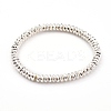 3Pcs 3 Colors Electroplate Non-magnetic Synthetic Hematite Beads Stretch Bracelets Sets BJEW-JB05930-2