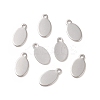 Tarnish Resistant 304 Stainless Steel Stamping Blank Tag Pendants STAS-P134-12-3