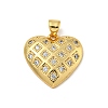 Brass Micro Pave Cubic Zirconia Pendants KK-N254-135D-G-1