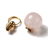 Natural Rose Quartz Openable Perfume Bottle Pendants LS-G-A026-02B-4