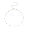 Brass Bar Link Chain & 304 Stainless Steel Cable Chain Bracelet Making AJEW-JB01421-03-1
