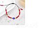 1Pc Adjustable Glass Evil Eye Braided Bead Bracelets for Women Men BJEW-DJ0001-07C-1