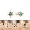 Synthetic Turquoise Star Charms KK-L250-04G-3