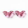 Transparent Spray Painted Glass Beads GLAA-S190-018A-02-2