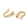 Rack Plating Brass Snake Cuff Earrings with Rhinestone EJEW-D061-33G-2