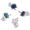4Pcs 4 Styles Natural Mixed Gemstone Pendants G-SZ0002-22-1