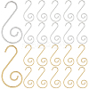 200Pcs 2 Colors Iron S-Hook Clasps FIND-SP0002-32-1