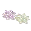 Christmas Snowflake UV Plating Luminous Rainbow Iridescent Acrylic Beads LACR-R001-07A-5