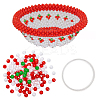 AHADEMAKER 1 Set DIY Handmade Acrylic Beaded Weaving Fruit Basket Kit DIY-GA0003-87-1