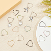 50Pcs 5 Colors PVD Vacuum Plating 304 Stainless Steel Hoop Earring Findings STAS-UN0023-09-3