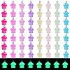 64Pcs 8 Colors Translucent Resin Pendant Colorful Night Glow Small Mushroom Pendant Creative Jewelry Accessories JX857A-1
