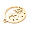 201 Stainless Steel Pendants STAS-G258-05G-3