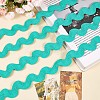 10 Yards Polyester Wavy Fringe Trim Ribbon OCOR-GF0002-49A-4