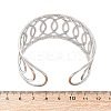 Europe and America Style 304 Stainless Steel Cuff Bangles for Women BJEW-D306-03P-3