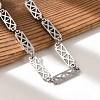 304 Stainless Steel Rectangle Link Bracelets for Men & Women BJEW-D042-31P-2