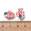 Handmade Printed Porcelain Beads PORC-F005-03B-01-3