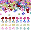 128Pcs 8 Colors Transparent Spray Painted Glass Beads GLAA-TA0001-26-2