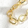 Brass Oval Link Chain Bracelets for Women Men BJEW-K273-10G-3