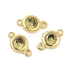 Brass Pave Cubic Zirconia Connector Charms KK-TAC0015-01G-05-1