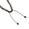 Natural Tiger Eye Pendant Necklaces NJEW-P241-C05-4