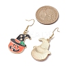 3Pairs 3 Styles Halloween Alloy Enamel Dangle Earrings EJEW-JE05823-3