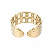 304 Stainless Steel Curb Chain Open Cuff Ring RJEW-T023-16G-2