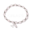 Natural Round Rose Quartz Bracelets BJEW-JB10950-1