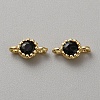 Real 14K Gold Plated Brass Pave Cubic Zirconia Links KK-WH0064-39G-09-1