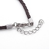 Braided Leather Cord Bracelet Making MAK-L018-05E-3