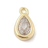 Brass Micro Pave Clear Cubic Zirconia Charms LS-KK-B130-02G-06-1