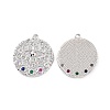 Brass Micro Pave Colorful Cubic Zirconia Pendants KK-E068-VC103-1