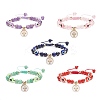 5Pcs 5 Style Alloy Enamel Cross Charm Bracelets Set BJEW-JB08817-1