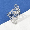 304 Stainless Steel Open Cuff Rings for Women RJEW-U061-02P-2
