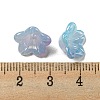 Iridescent Acrylic Bead Caps OACR-C021-08B-3