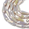 Electroplated Opaque Glass Beads Strands X-EGLA-L015-FR-B16-01-2
