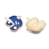 Rack Plating Alloy Enamel Pendants ENAM-N056-388KCG-02-2