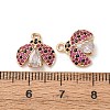 Brass Micro Pave Cubic Zirconia Pendants ZIRC-L105-08G-3