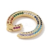 Rack Plating Brass Micro Pave Cubic Zirconia Twister Clasps KK-NH0002-04G-02-2