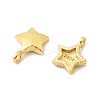 925 Sterling Silver Textured Star Charms STER-K188-09A-G-2