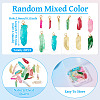20Pcs Natural Dyed Quartz Pendants PALLOY-TAC0245-4