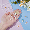 12Pcs 6 Colors Resin & Natural Pearl Pendant PALLOY-PH01821-3