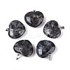 Natural Larvikite Pendants G-N349-05A-P-1