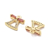 Brass Micro Pave Cubic Zirconia Pendants KK-B134-37G-2