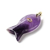 Natural Amethyst Pendants G-Z102-02G-03-2
