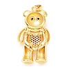 Rack Plating Brass Micro Pave Cubic Zirconia Pendants KK-A185-18G-01-2