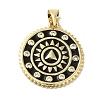 Brass Enamel Micro Pave Cubic Zirconia Pendants KK-Z042-24G-01-1