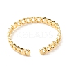 Brass Curb Chain Shape Open Cuff Bangle for Women LS-BJEW-B054-38G-2