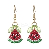 304 Stainless Steel Glass Dangle Earrings EJEW-MZ00601-2